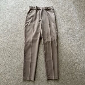 H&M Taupe High-Waisted Ankle Trousers